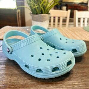 Crocs Classic Clogs Comfort Slip On Aqua Blue Casual Shoes Mens 8 Womens 10